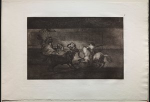 Walki byków: Śmierć Pepe Illo (trzeci skład) autorstwa Francisco de Goya
