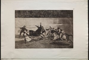 Walki byków: Śmierć Pepe Illo 2. skład, 1876. autorstwa Francisco de Goya