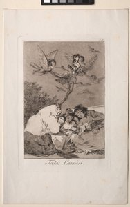 Caprichos: Wszystko upadnie autorstwa Francisco de Goya