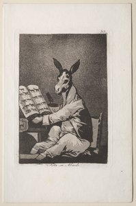 Caprichos: Podobnie jak jego dziadek. autorstwa Francisco de Goya
