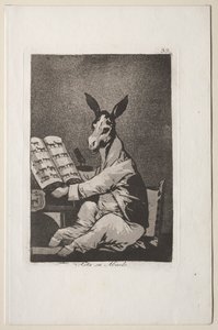 Caprichos: Podobnie jak jego dziadek... autorstwa Francisco de Goya