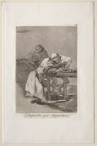 Caprichos: Bądź szybki, budzą się autorstwa Francisco de Goya