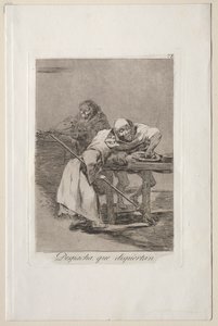 Caprichos: Bądź szybki, budzą się. autorstwa Francisco de Goya
