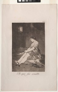 Caprichos: Ponieważ była podatna. autorstwa Francisco de Goya