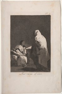 Caprichos: Tu przychodzi Bógan autorstwa Francisco de Goya