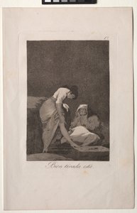 Caprichos: jest ładnie rozciągnięty autorstwa Francisco de Goya