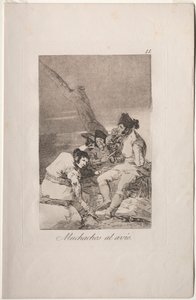 Caprichos: Chłopaki przygotowują się. autorstwa Francisco de Goya