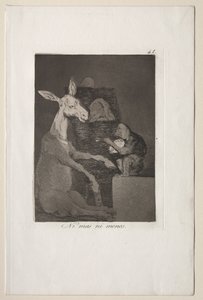 Caprichos: Ani więcej, ani mniej. autorstwa Francisco de Goya