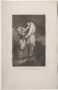 Caprichos: polowanie na zęby. autorstwa Francisco de Goya