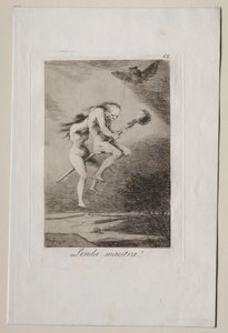 Caprichos: Śliczna nauczycielka! autorstwa Francisco de Goya