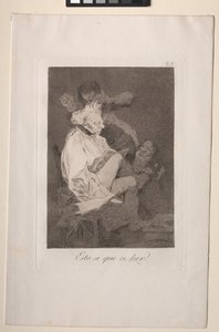 Caprichos: To z pewnością jest w stanie czytać autorstwa Francisco de Goya