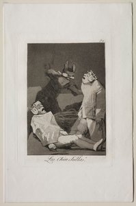 Caprichos: Szynszyle. autorstwa Francisco de Goya