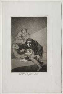 Caprichos: Zawstydzony autorstwa Francisco de Goya