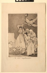 Caprichos: There Go Plucked, czyli z runa. autorstwa Francisco de Goya