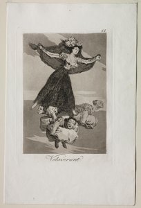 Caprichos: polecieli. autorstwa Francisco de Goya