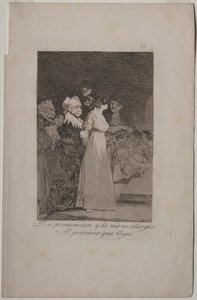 Caprichos: Mówią „Tak” i podają rękę Pierwszemu Przybyszowi. autorstwa Francisco de Goya