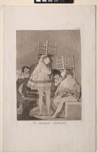 Caprichos: Mają już miejsce (tj. dół) autorstwa Francisco de Goya