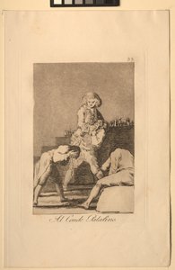 Caprichos: Do hrabiego Palatyna lub hrabiego Podniebienia. autorstwa Francisco de Goya
