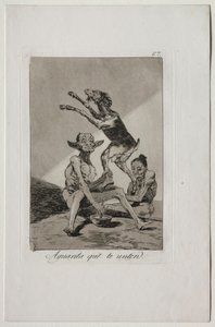 Caprichos: Poczekaj, aż zostaniesz namaszczony. autorstwa Francisco de Goya