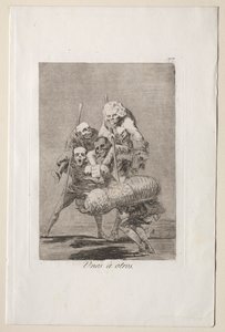 Caprichos: co się robi drugiemu. autorstwa Francisco de Goya