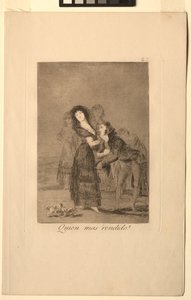 Caprichos: Który z nich jest bardziej pokonany. autorstwa Francisco de Goya