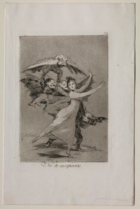 Caprichos: Nie uciekniesz. autorstwa Francisco de Goya
