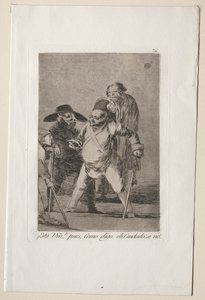 Caprichos: Rozumiesz?...Cóż, jak mówię...ech! Uważaj! W przeciwnym razie... autorstwa Francisco de Goya
