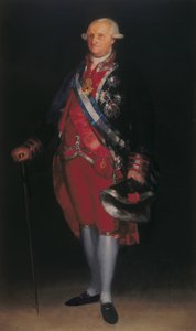 Karol IV w mundurze pułkownika Guardias de Corps, 1800 autorstwa Francisco de Goya