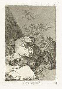 prawidłowy Korekta (tytuł na obiekcie) Los Caprichos (tytuł serii) autorstwa Francisco de Goya