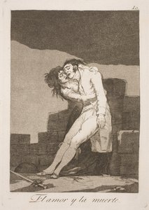 Śmierć i miłość autorstwa Francisco de Goya