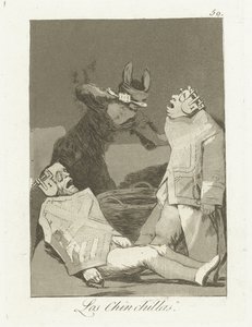 szynszyli Szynszyle (tytuł na obiekcie) Los Caprichos (tytuł serii) autorstwa Francisco de Goya