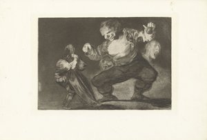 przez dwaas Bobalicon Nonsens (De dwaasheden) (tytuł serii) Przysłowia (De spreekwoorden) (tytuł serii) autorstwa Francisco de Goya