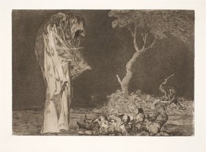 Głupi strach (nie trać reputacji z powodu strachu) autorstwa Francisco de Goya