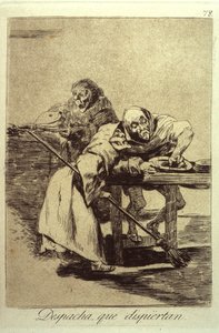 Despacha Que Dispiertan Szybko się budzą, płyta 78 z Los Caprichos, 1799 autorstwa Francisco de Goya