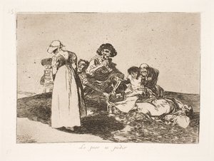 Najgorsze jest to, że musisz błagać (55) autorstwa Francisco de Goya