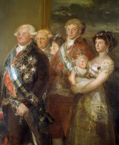 Rodzina Karola IV Hiszpanii. 1800/01. Szczegół autorstwa Francisco de Goya