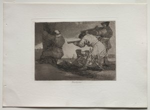 Katastrofy wojny: Barbarzyńcy!, 1810-1820. autorstwa Francisco de Goya