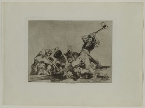 Katastrofy wojenne: Pl., 3, To samo, 1810-1813. autorstwa Francisco de Goya