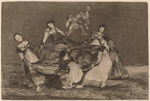 Disparate femenino (Feminine Folly) autorstwa Francisco de Goya