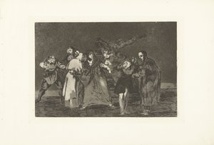 Potrójna głupota Odmienne potrójne Los Disparates (The Follies) (tytuł serii) Los Proverbios (Przysłowia) (tytuł serii) autorstwa Francisco de Goya