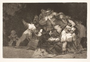Szaleństwo w ogóle (Pazury kota i ubranie wielbiciela / tak jak występek jest często przyodziany w nawyki cnoty) autorstwa Francisco de Goya