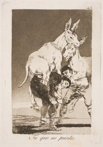 Ty, który nie możesz, musisz nosić mnie na plecach autorstwa Francisco de Goya