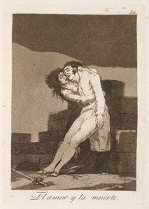 miłość i śmierć autorstwa Francisco de Goya