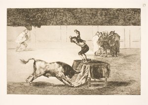 Kolejny szalony akt (Martincho) na tej samej arenie (w Saragossie) autorstwa Francisco de Goya