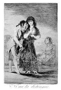 Mimo to nie może jej rozróżnić, 1799 autorstwa Francisco de Goya