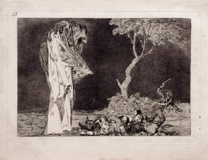 Fearful Folly z serii Los Disparates Follies, 1815-1819 autorstwa Francisco de Goya