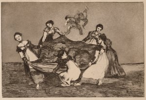 „Kobieca głupota” (Disparate femenino), z cyklu „Los Disparates” autorstwa Francisco de Goya