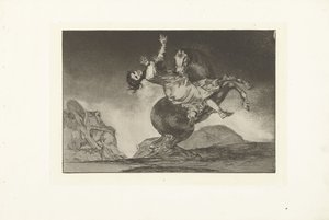 Porwany koń El caballo raptor Los Disparates (The Follies) (tytuł serii) Los Proverbios (Przysłowia) (tytuł serii) autorstwa Francisco de Goya
