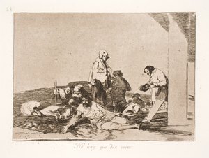 Jaki jest pożytek z narzekania (58) autorstwa Francisco de Goya