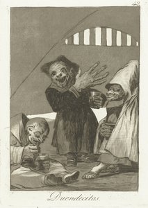 koboldy małe elfy Los Caprichos (tytuł serii) autorstwa Francisco de Goya